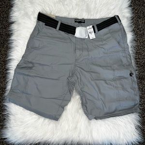New mens express cargo shorts with belt